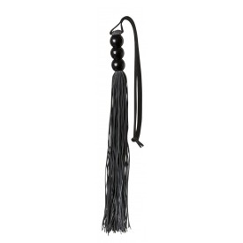 Чёрная резиновая мини-плеть Rubber Whip - 43 см.